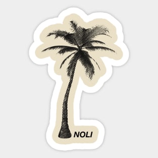 Minimalist Black and White Palm Tree Print Sticker